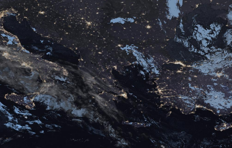 Τελευταία δορυφορική εικόνα νεφοκάλυψης