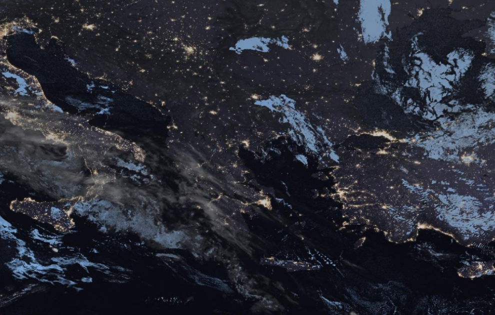 Τελευταία δορυφορική εικόνα νεφοκάλυψης