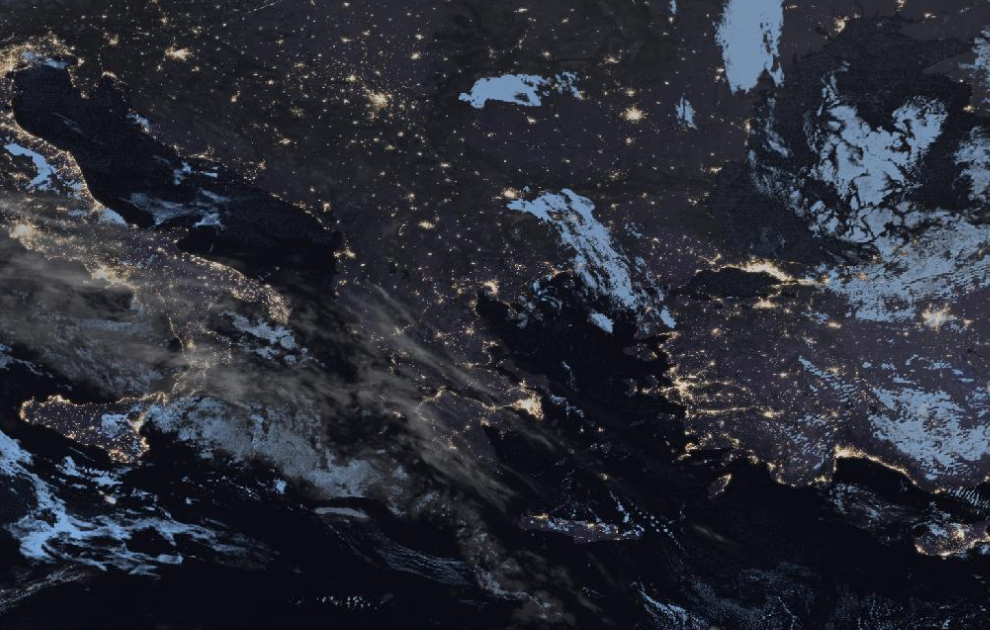 Τελευταία δορυφορική εικόνα νεφοκάλυψης