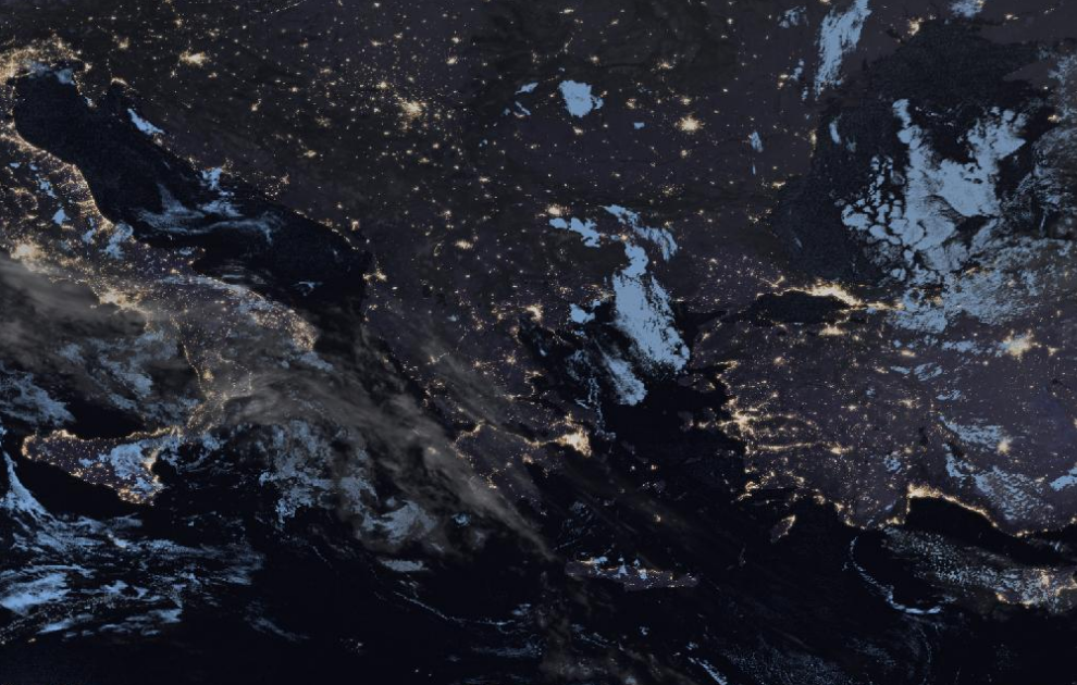 Τελευταία δορυφορική εικόνα νεφοκάλυψης