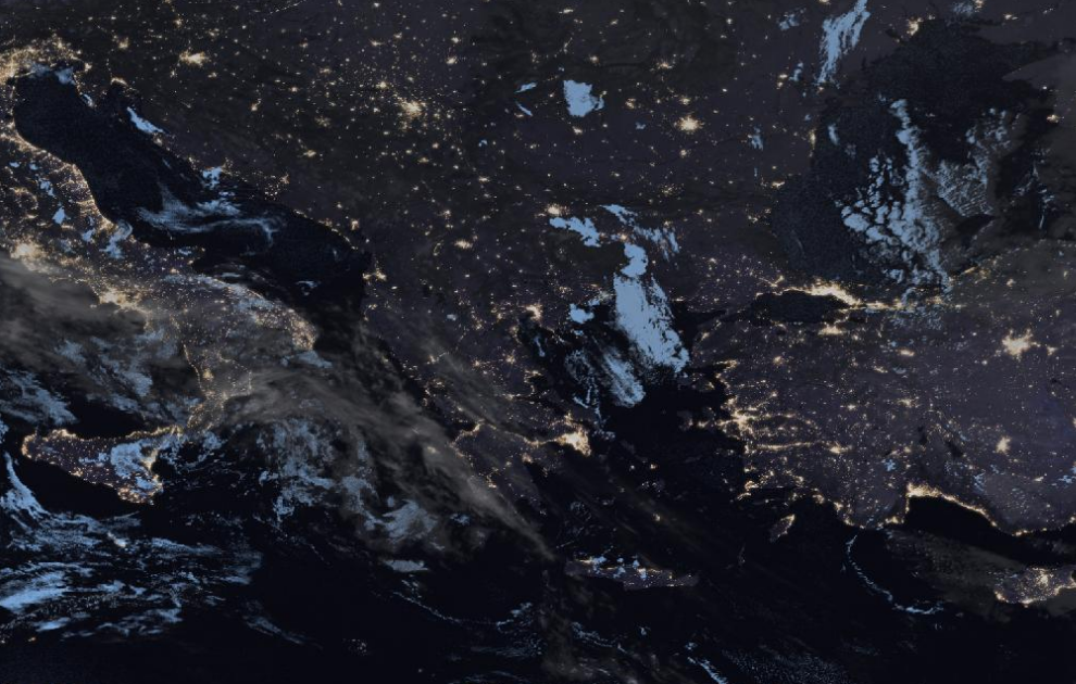 Τελευταία δορυφορική εικόνα νεφοκάλυψης