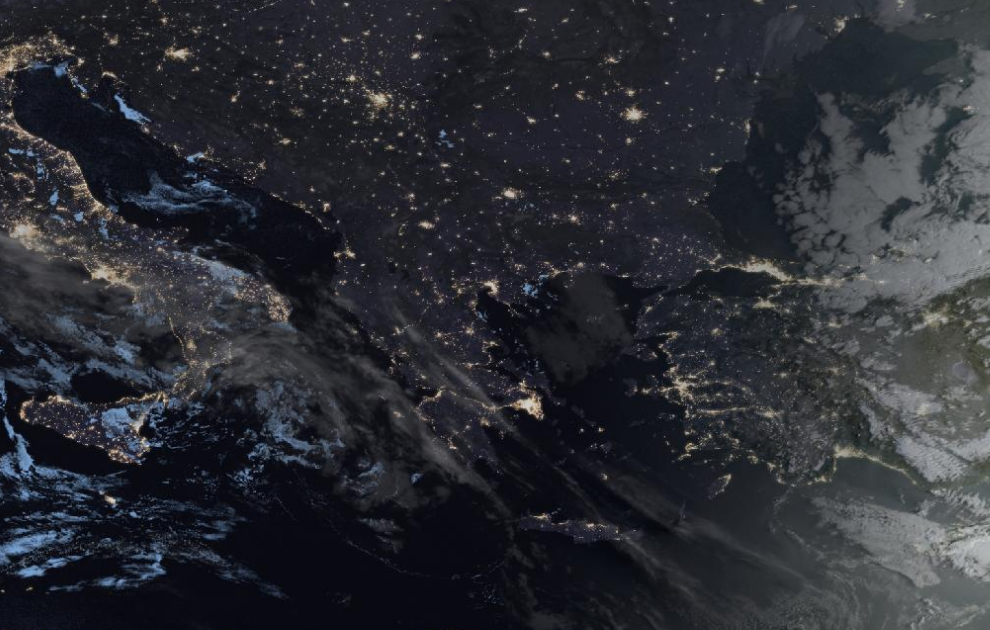 Τελευταία δορυφορική εικόνα νεφοκάλυψης