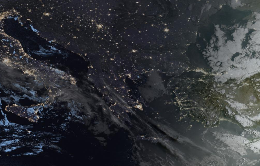 Τελευταία δορυφορική εικόνα νεφοκάλυψης