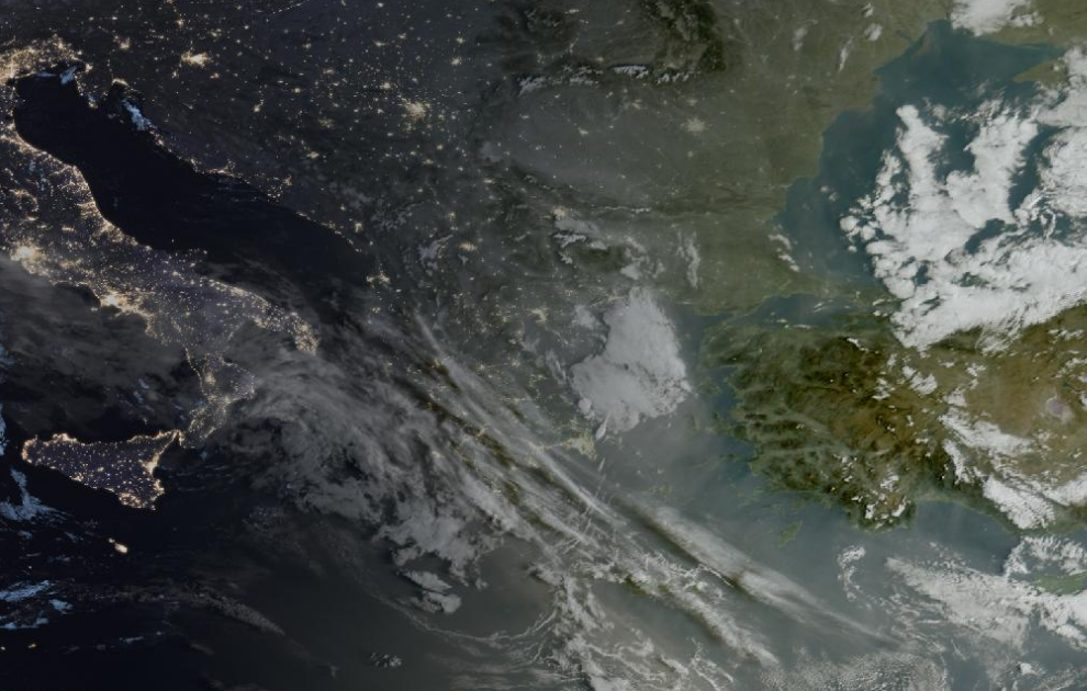 Τελευταία δορυφορική εικόνα νεφοκάλυψης