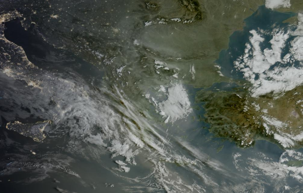 Τελευταία δορυφορική εικόνα νεφοκάλυψης