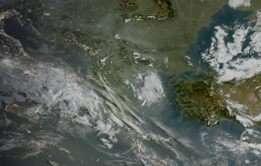 Τελευταία δορυφορική εικόνα νεφοκάλυψης