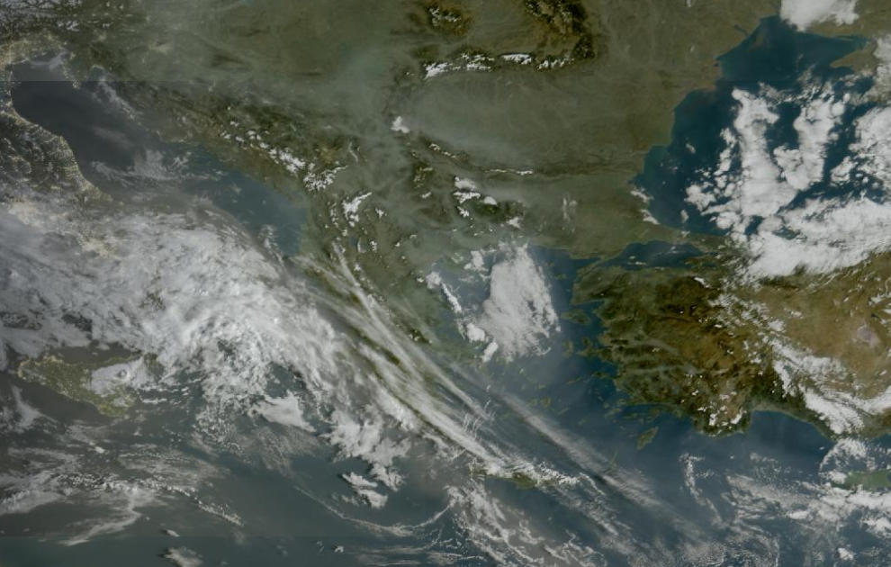 Τελευταία δορυφορική εικόνα νεφοκάλυψης