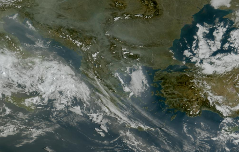 Τελευταία δορυφορική εικόνα νεφοκάλυψης