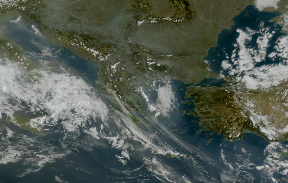 Τελευταία δορυφορική εικόνα νεφοκάλυψης