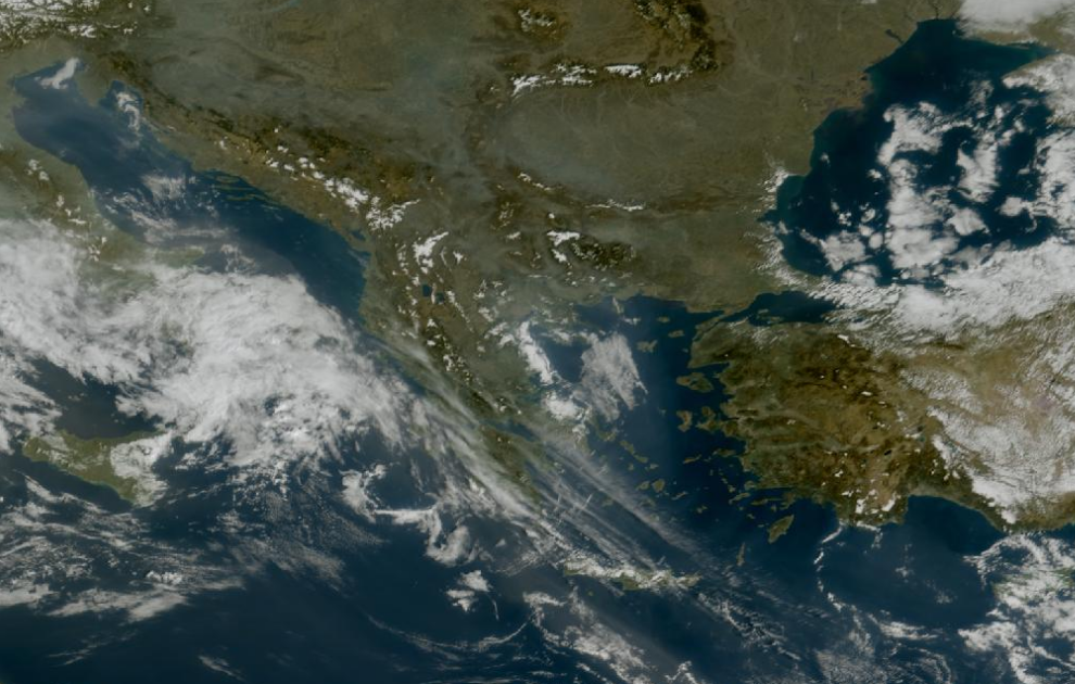 Τελευταία δορυφορική εικόνα νεφοκάλυψης