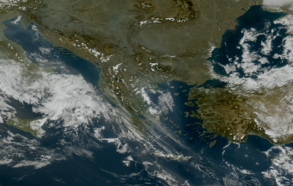 Τελευταία δορυφορική εικόνα νεφοκάλυψης