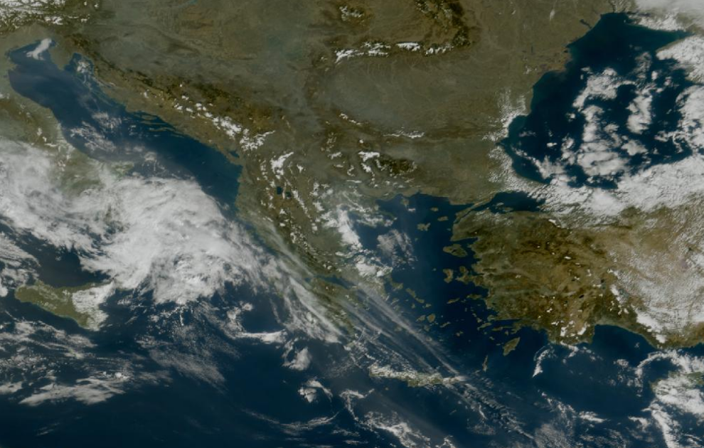 Τελευταία δορυφορική εικόνα νεφοκάλυψης