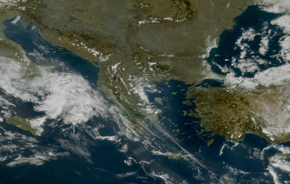 Τελευταία δορυφορική εικόνα νεφοκάλυψης