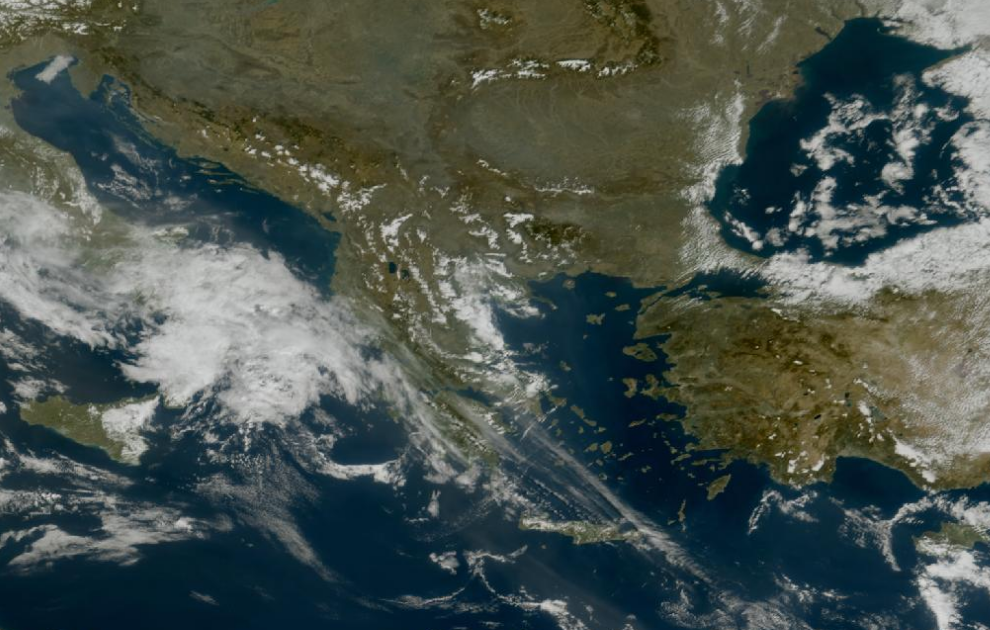 Τελευταία δορυφορική εικόνα νεφοκάλυψης