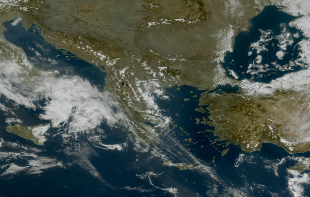 Τελευταία δορυφορική εικόνα νεφοκάλυψης