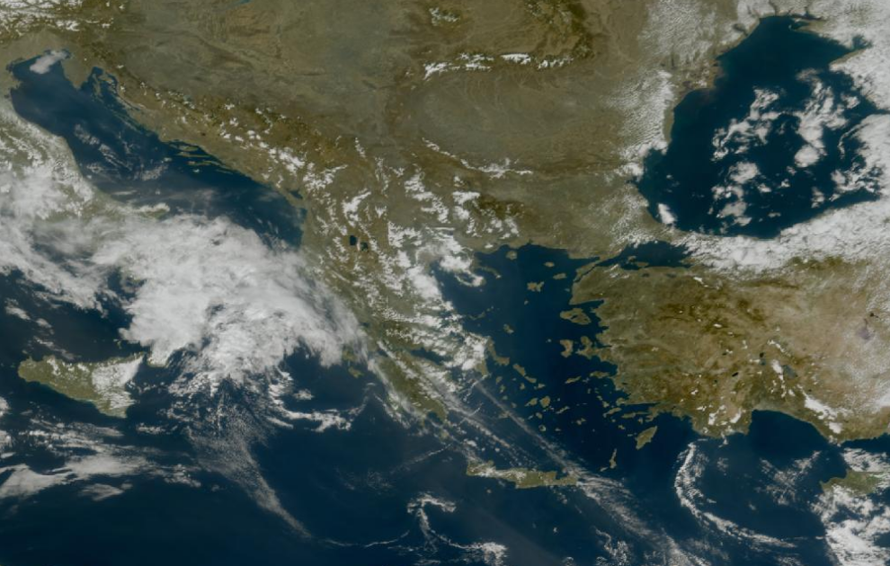 Τελευταία δορυφορική εικόνα νεφοκάλυψης