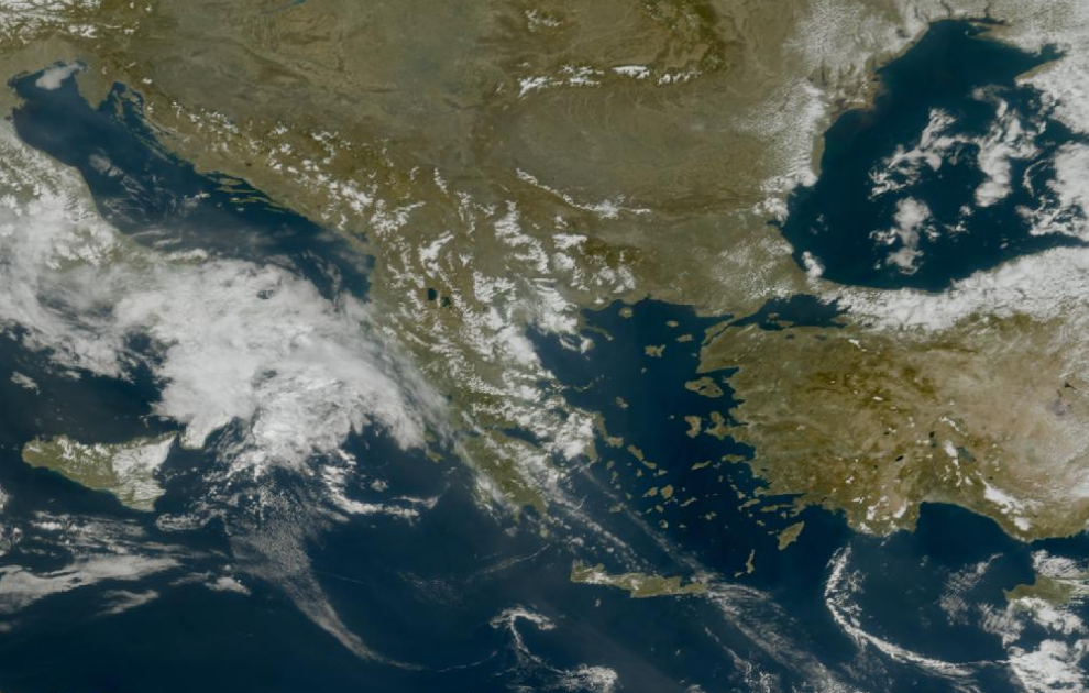 Τελευταία δορυφορική εικόνα νεφοκάλυψης