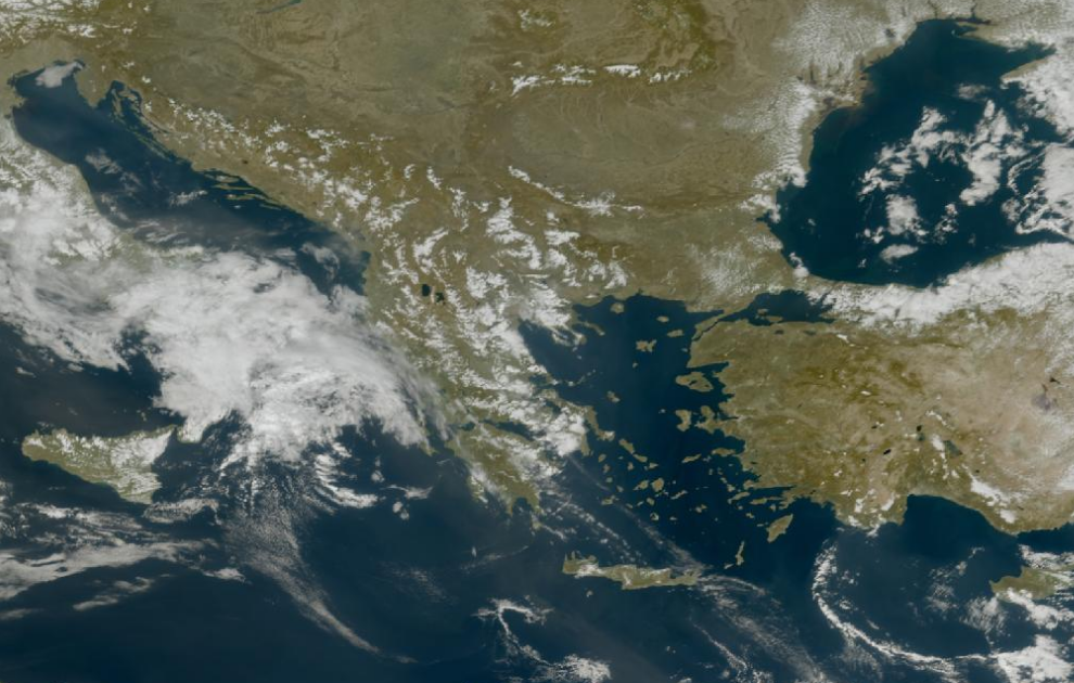 Τελευταία δορυφορική εικόνα νεφοκάλυψης