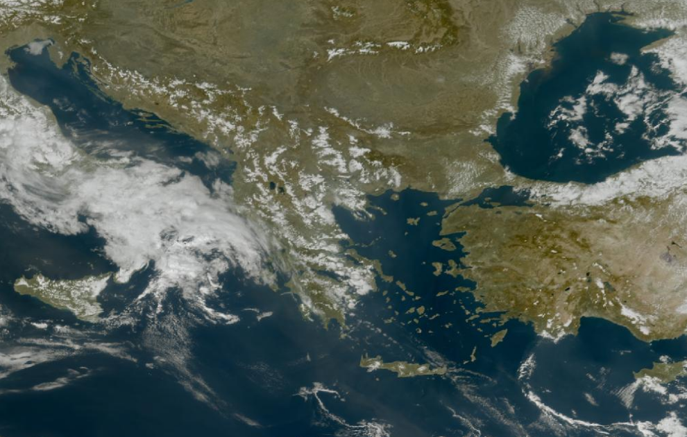 Τελευταία δορυφορική εικόνα νεφοκάλυψης