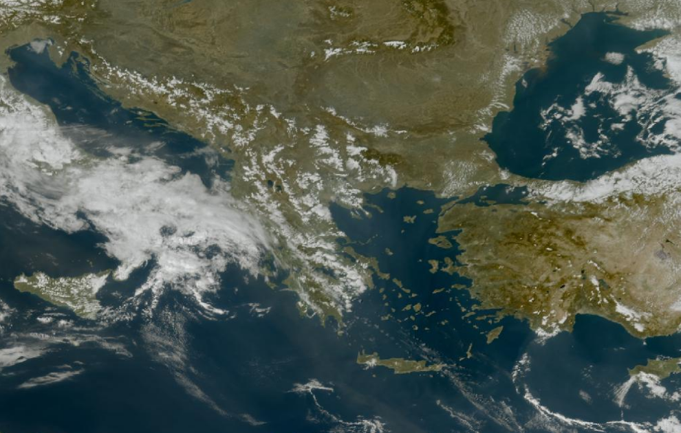 Τελευταία δορυφορική εικόνα νεφοκάλυψης