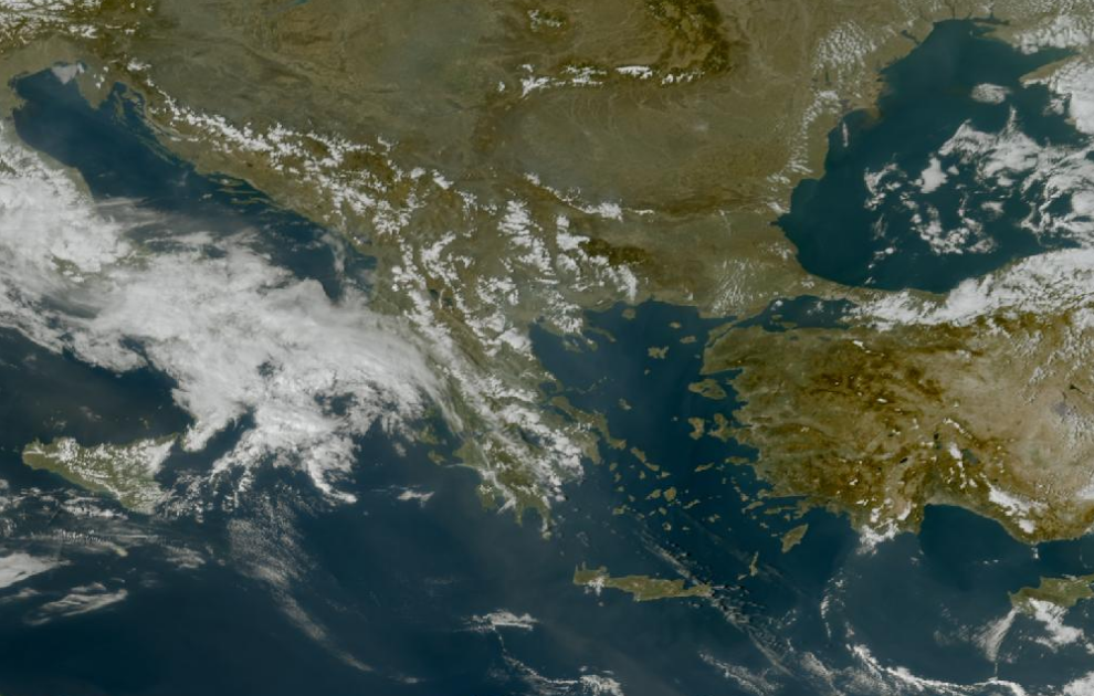 Τελευταία δορυφορική εικόνα νεφοκάλυψης