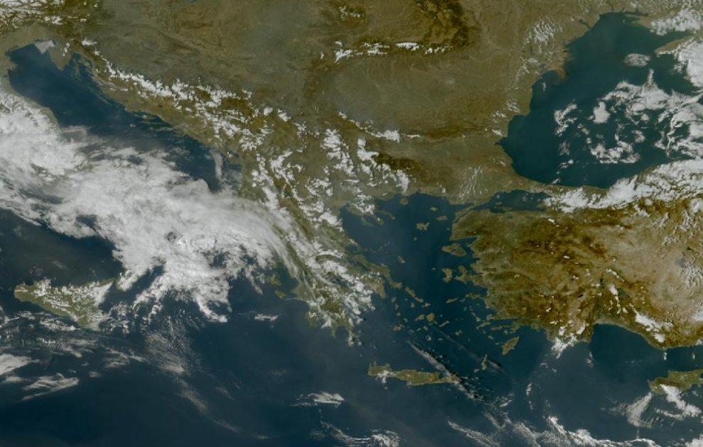 Τελευταία δορυφορική εικόνα νεφοκάλυψης