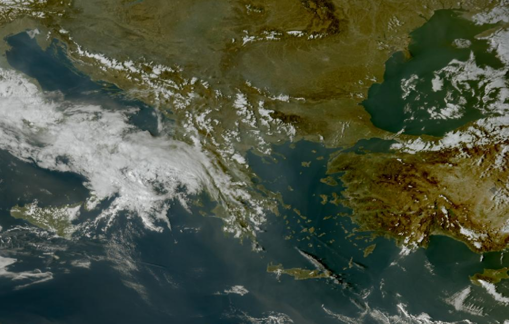 Τελευταία δορυφορική εικόνα νεφοκάλυψης