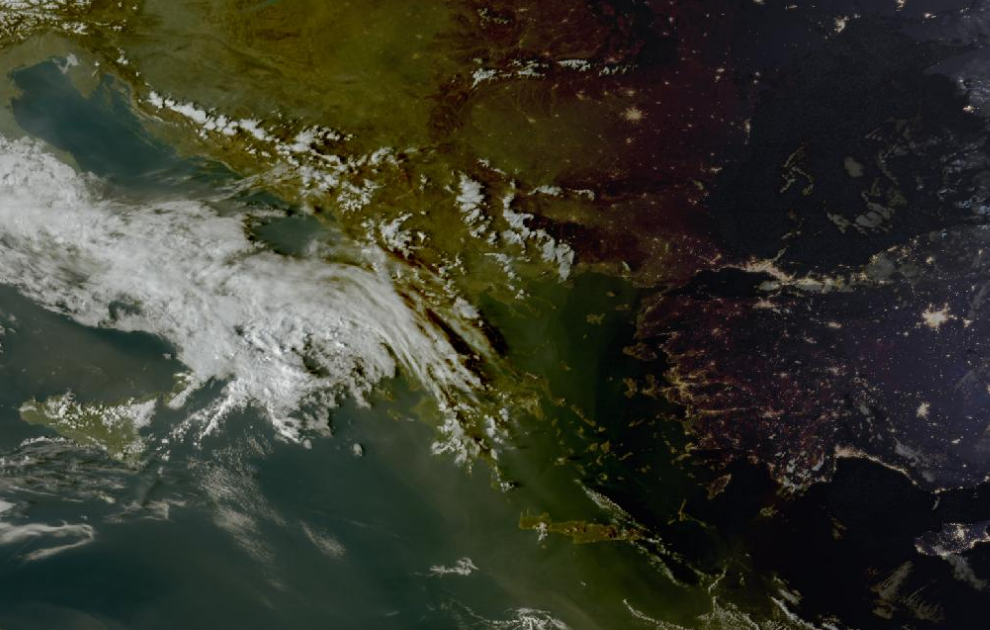 Τελευταία δορυφορική εικόνα νεφοκάλυψης