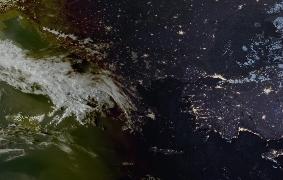 Τελευταία δορυφορική εικόνα νεφοκάλυψης