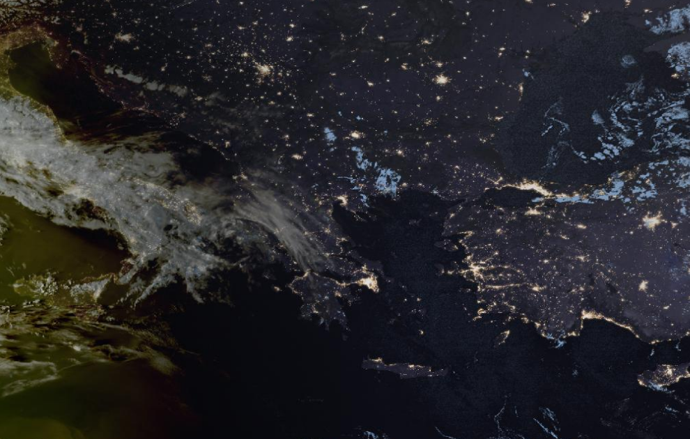 Τελευταία δορυφορική εικόνα νεφοκάλυψης