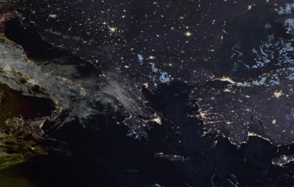 Τελευταία δορυφορική εικόνα νεφοκάλυψης