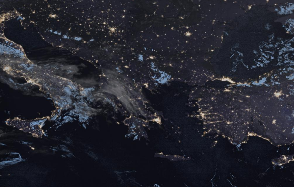 Τελευταία δορυφορική εικόνα νεφοκάλυψης