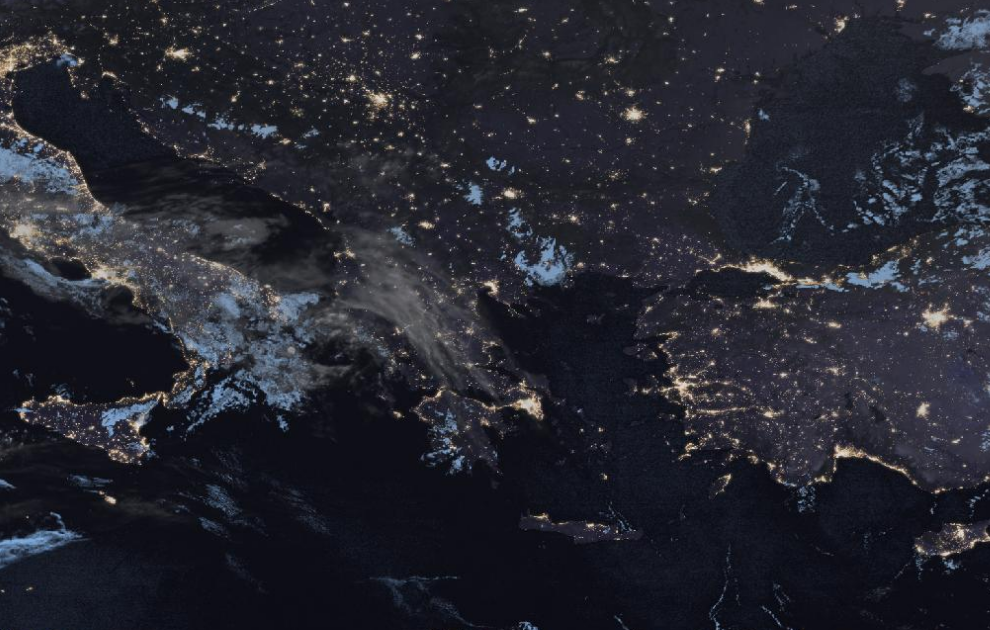 Τελευταία δορυφορική εικόνα νεφοκάλυψης