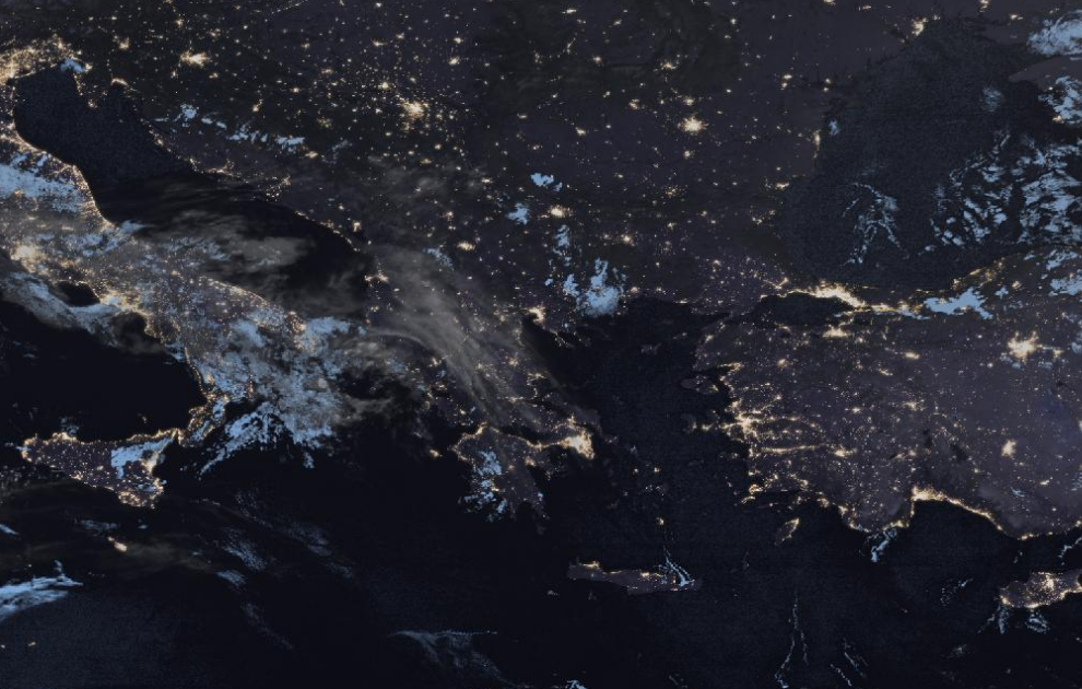 Τελευταία δορυφορική εικόνα νεφοκάλυψης