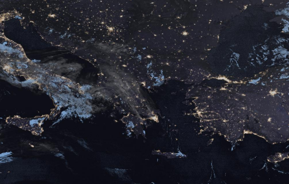 Τελευταία δορυφορική εικόνα νεφοκάλυψης