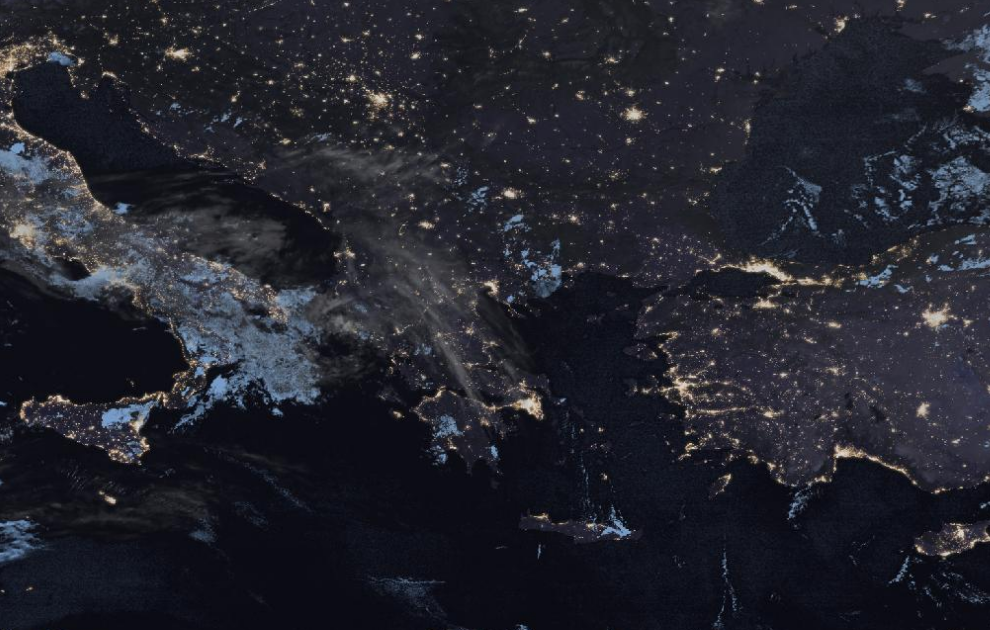 Τελευταία δορυφορική εικόνα νεφοκάλυψης