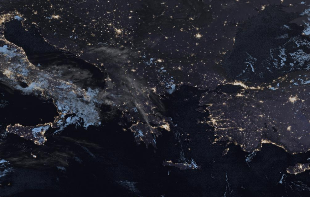 Τελευταία δορυφορική εικόνα νεφοκάλυψης