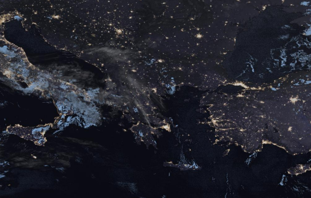 Τελευταία δορυφορική εικόνα νεφοκάλυψης