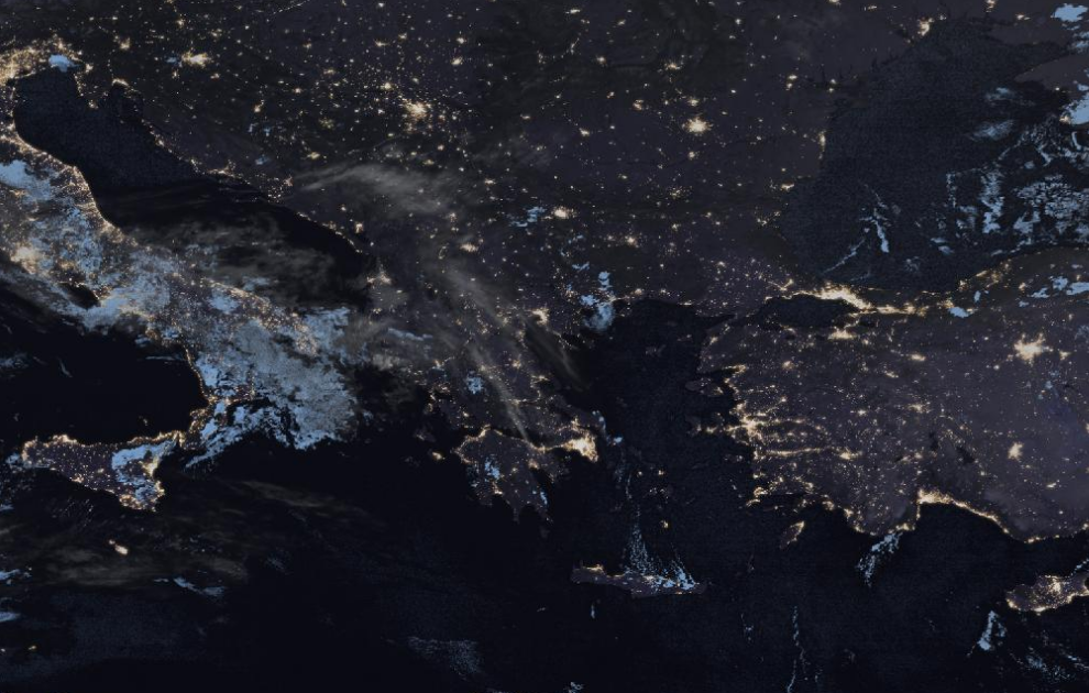 Τελευταία δορυφορική εικόνα νεφοκάλυψης