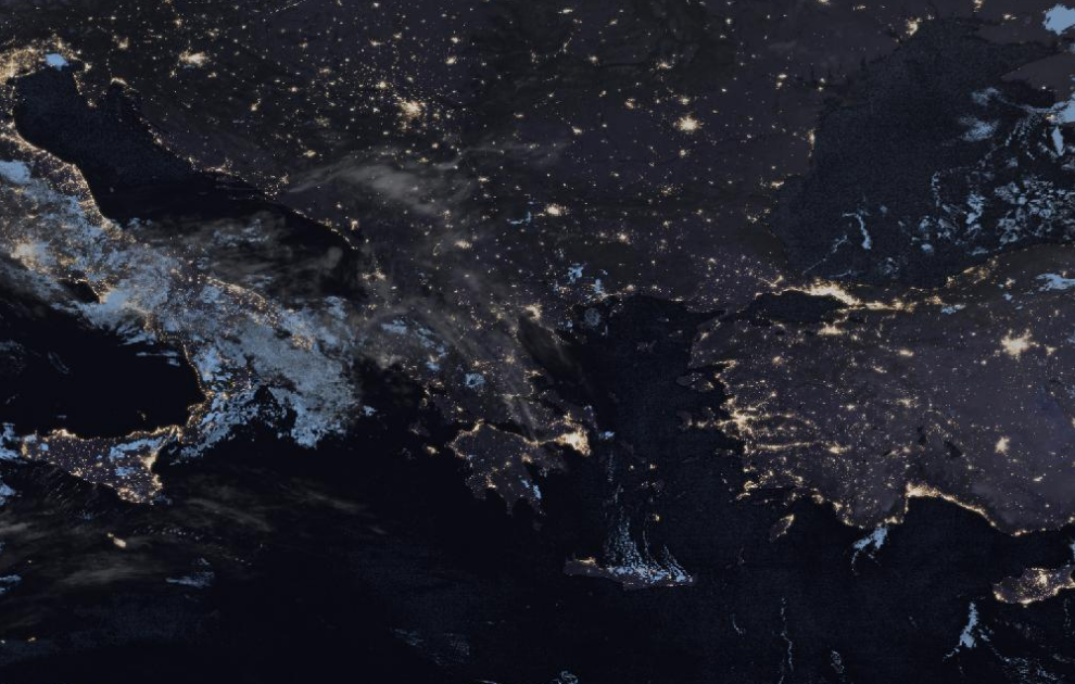 Τελευταία δορυφορική εικόνα νεφοκάλυψης