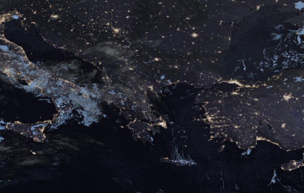 Τελευταία δορυφορική εικόνα νεφοκάλυψης