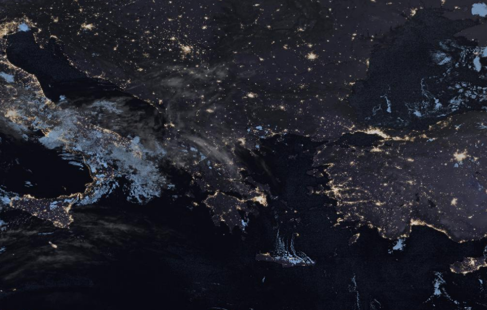 Τελευταία δορυφορική εικόνα νεφοκάλυψης