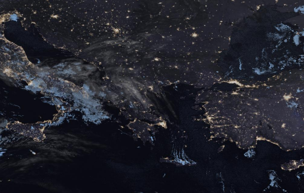 Τελευταία δορυφορική εικόνα νεφοκάλυψης