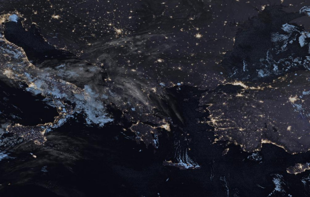 Τελευταία δορυφορική εικόνα νεφοκάλυψης