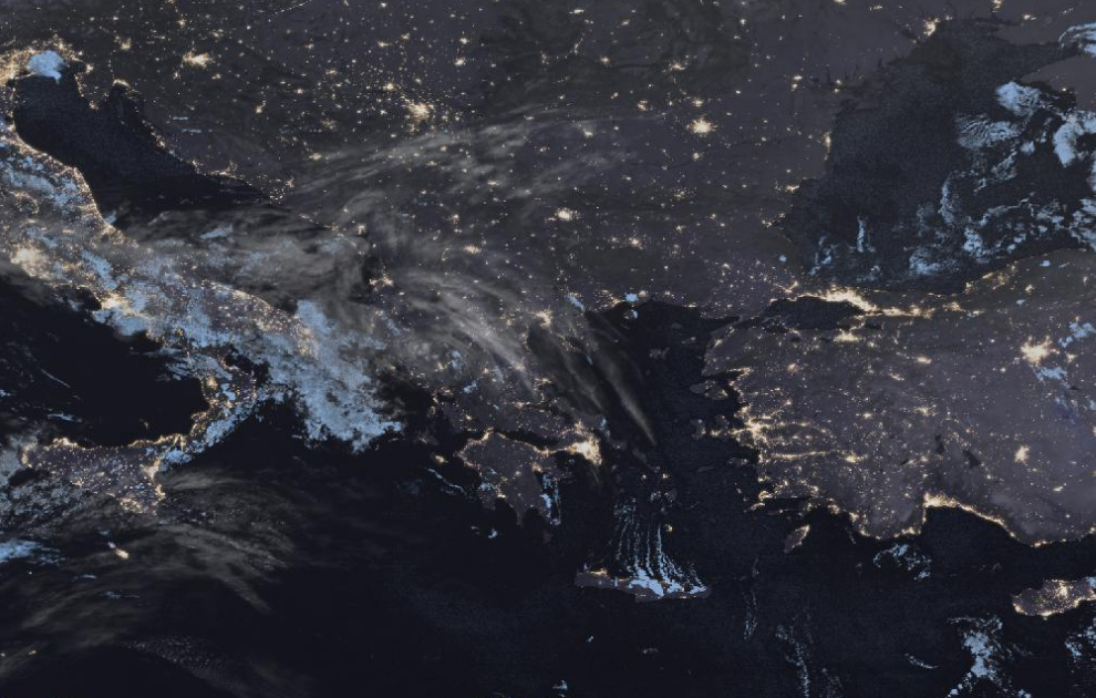 Τελευταία δορυφορική εικόνα νεφοκάλυψης