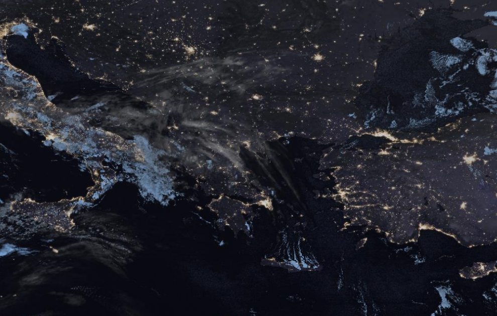 Τελευταία δορυφορική εικόνα νεφοκάλυψης