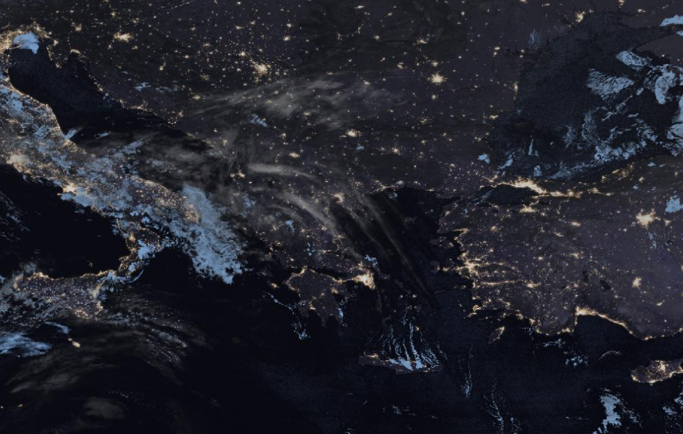 Τελευταία δορυφορική εικόνα νεφοκάλυψης