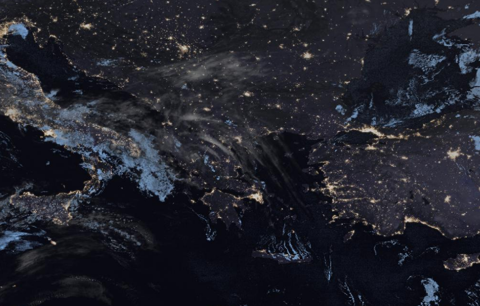 Τελευταία δορυφορική εικόνα νεφοκάλυψης