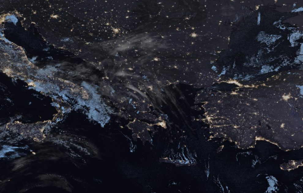 Τελευταία δορυφορική εικόνα νεφοκάλυψης