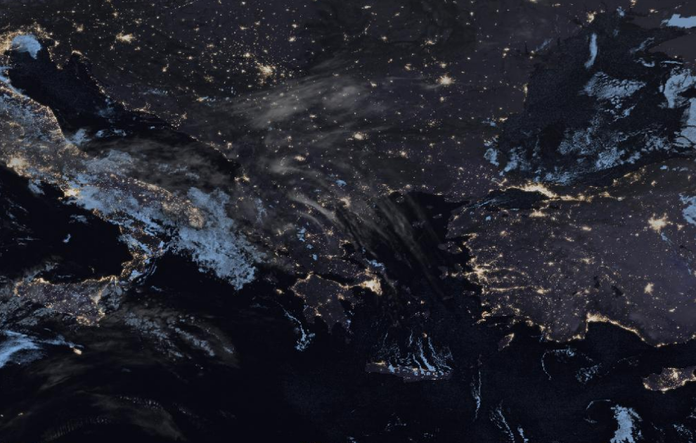 Τελευταία δορυφορική εικόνα νεφοκάλυψης